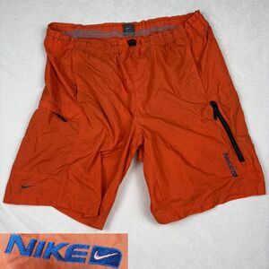Nike Y2K Swim Trunks XL Grey Tag Cargo Pocket Board Shorts Vintage 00s techwear